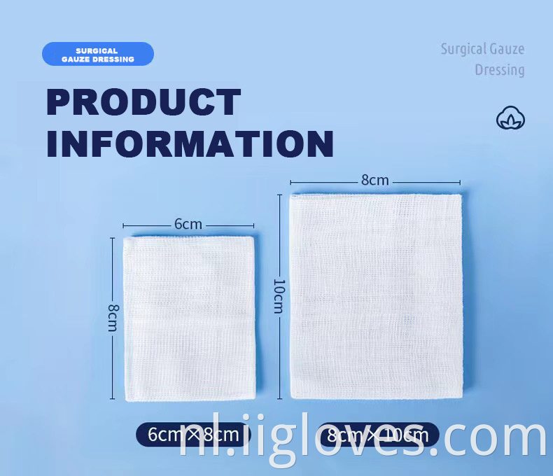 OEM Hospital Medical Ultrasonic 100% Cotton Medical Materials & Accessoires Eco Vriendelijk Medisch niet geweven gaas